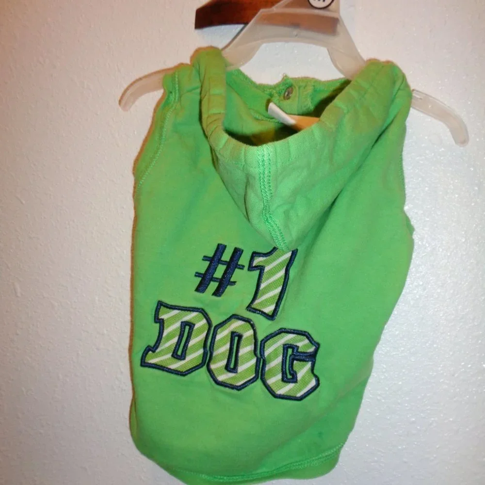 Martha Stewart Pets Green #1 Dog Hoodie Size Medium